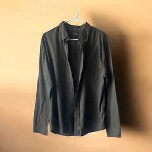 Anko Olive Green Men's Casual Button-Down Shirt